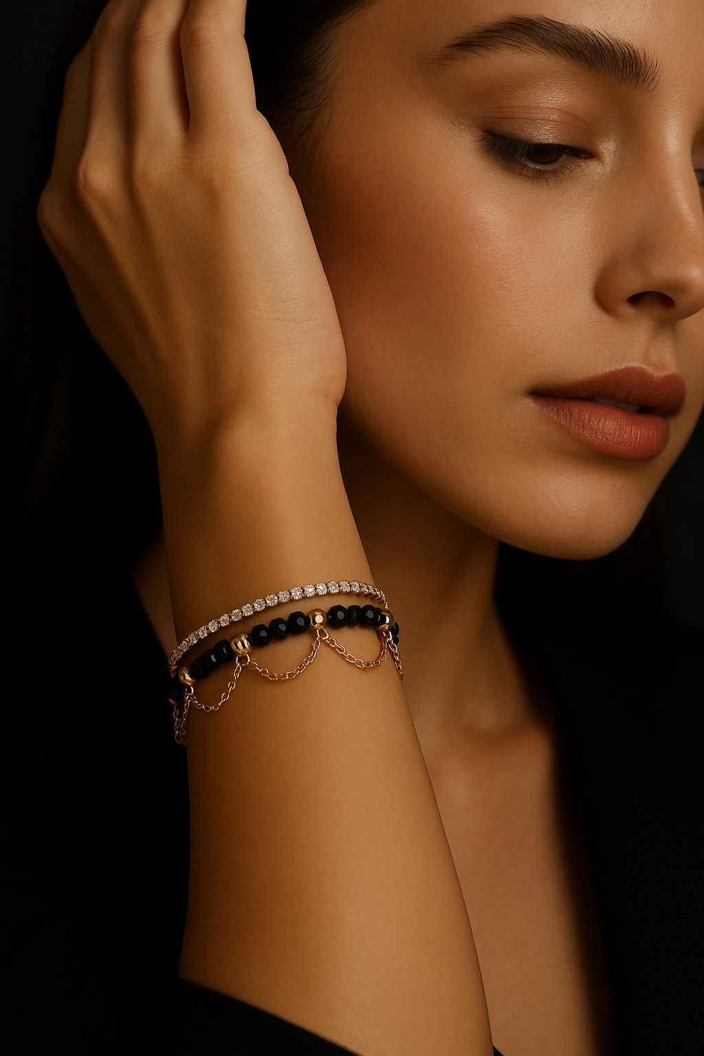 Ethnic Style Beaded Diamond Bracelet