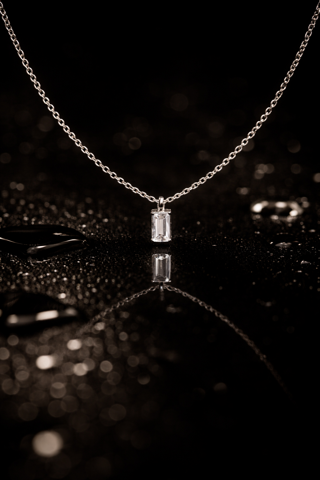 Mini Square Zircon Pendant