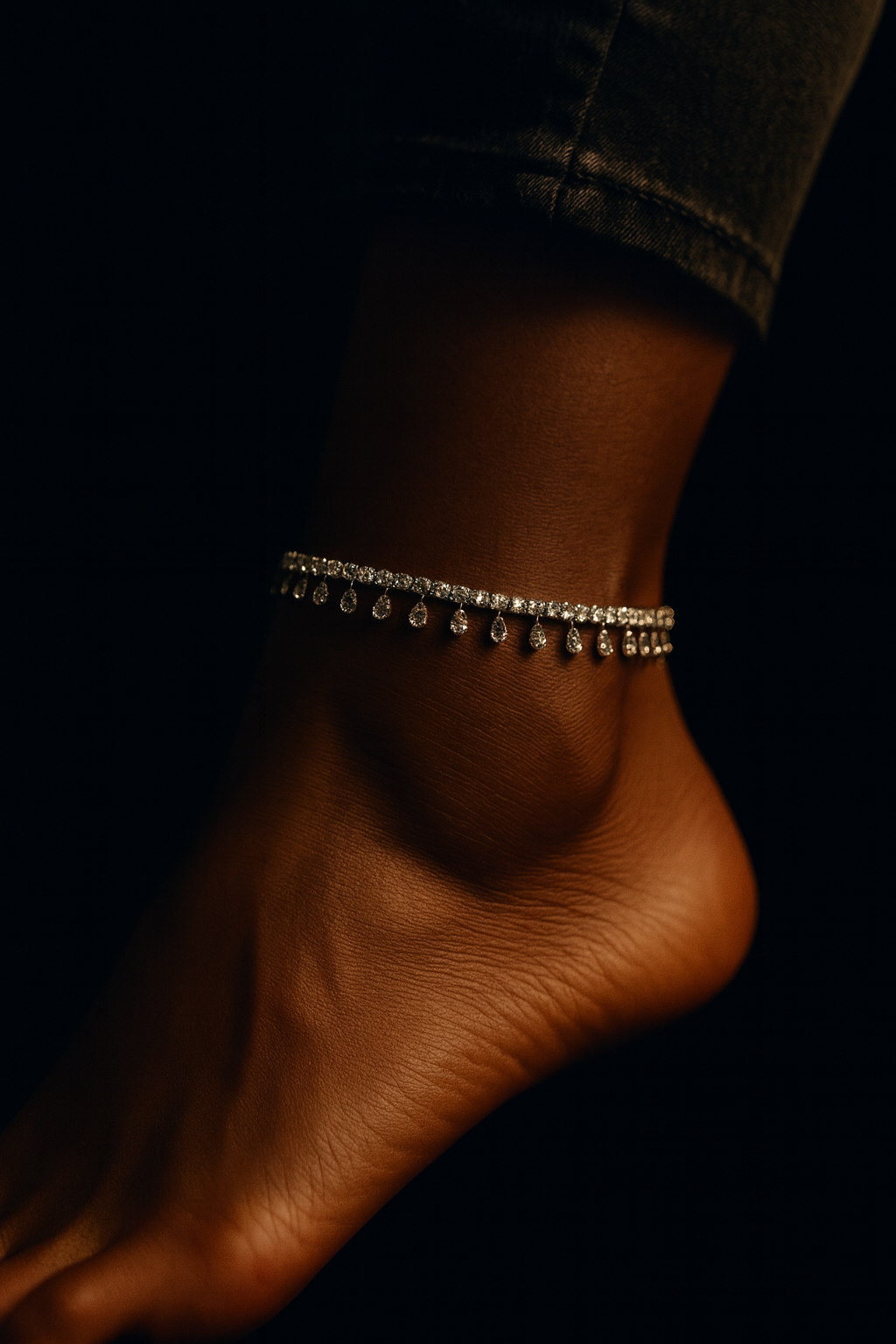 Diamond Round Anklet