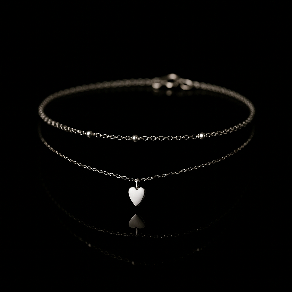 Double-Layered Heart Anklet