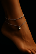 Double-Layered Heart Anklet