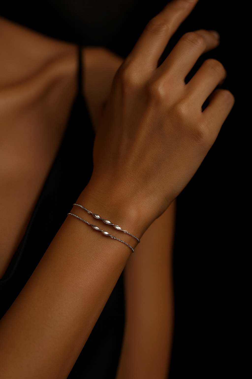 Double-layer Silver Bracelet