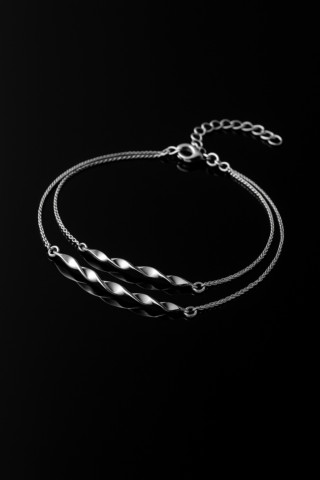 Double-layer Silver Bracelet